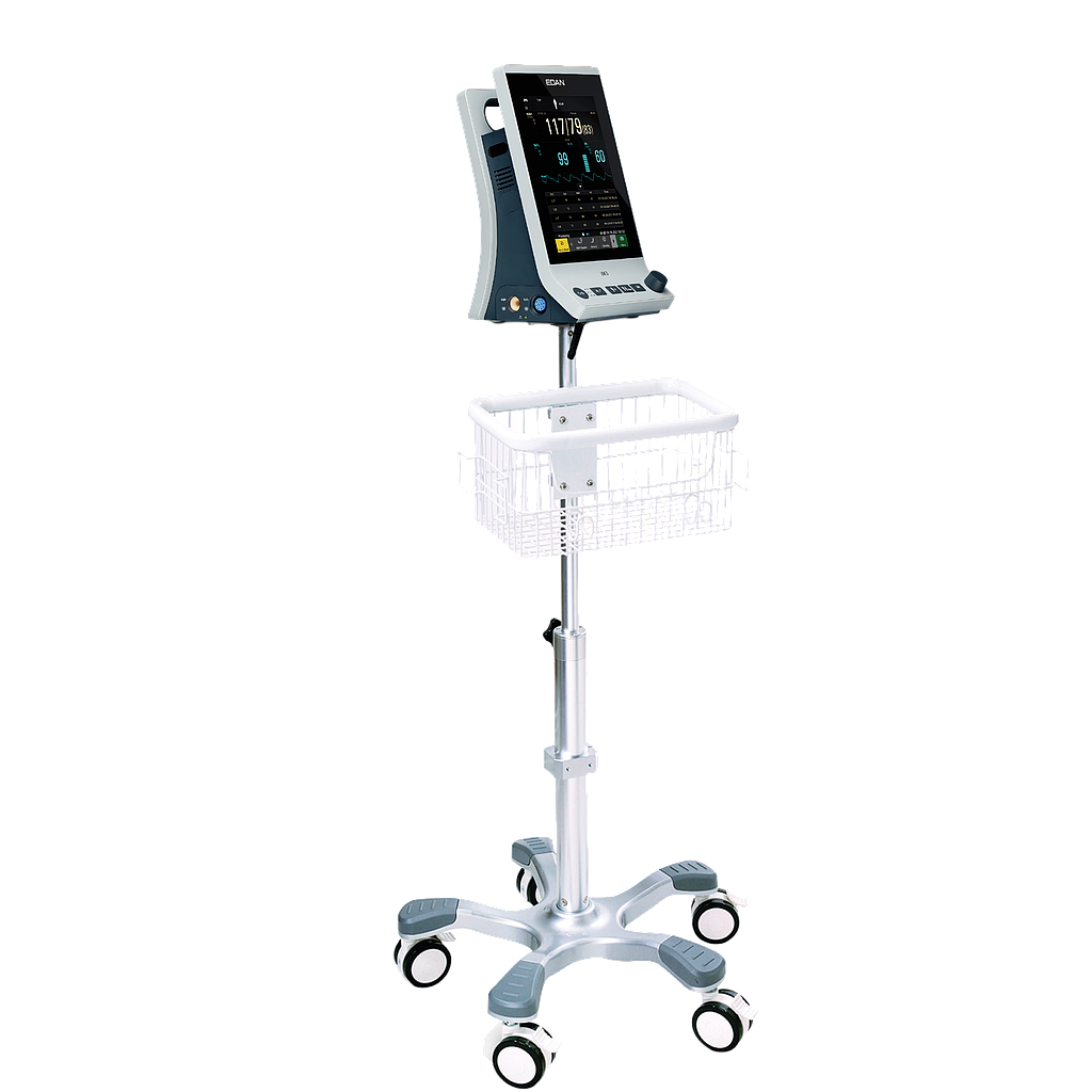 Edan iM3 multi-parameter vitals monitor on a mobile stand